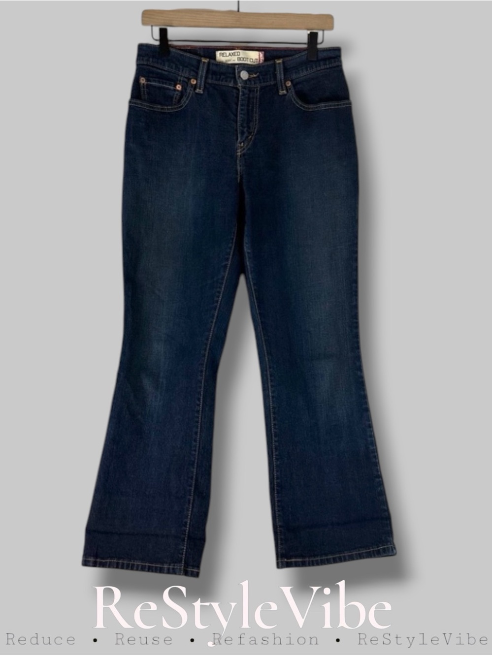 LEVI’S Women’s Size 8S 8 SHORT Denim Jeans 550 Relaxed Fit Bootcut Style Stretch